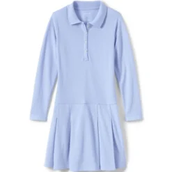 Lands' End School Uniform Girls Long Sleeve Mesh Polo Dress -Clothing store GUEST d1163e5f 1ce6 4ca0 8aec af59e785e337