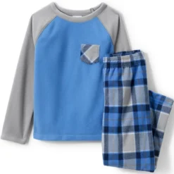 Lands' End Kids Long Sleeve Pocket Fleece Pajama Set -Clothing store GUEST d2f801a6 38de 4054 8064 bab5d784c527