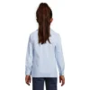 Lands' End School Uniform Girls Long Sleeve Button Front Peter Pan Collar Knit Shirt