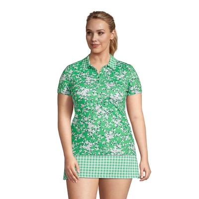 Lands' End Draper James X Lands' End Women's Short Sleeve Supima Polo Shirt 4 Lands' End Draper James X Lands' End Women's Short Sleeve Supima Polo Shirt - Image 4