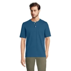 Lands' End Men's Short Sleeve Super-T Henley -Clothing store GUEST d8893c16 8cad 49d7 8cbf 0e61b20b732c