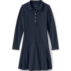 Lands' End School Uniform Girls Long Sleeve Mesh Polo Dress -Clothing store GUEST d8c08b5a 4a3f 4707 8c10 bfd991a30c03