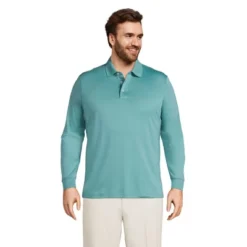 Lands' End Men's Long Sleeve Super Soft Supima Polo Shirt -Clothing store GUEST daba6f95 f1bd 4aff 8b35 5793681f9e03