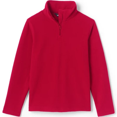Lands' End School Uniform Kids Lightweight Fleece Quarter Zip Pullover 8 Lands' End School Uniform Kids Lightweight Fleece Quarter Zip Pullover - Image 8