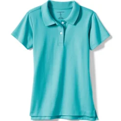 Lands' End School Uniform Girls Short Sleeve Feminine Fit Interlock Polo Shirt -Clothing store GUEST db1ae9fb 2097 4654 a24e 8f838e82c424