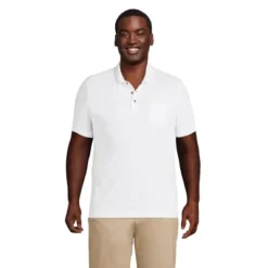 Lands' End Men's Short Sleeve Slub Pocket Polo -Clothing store GUEST db7aa90a 6e1b 41b4 a494 6f38c38a07d2