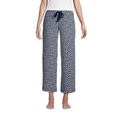 Lands' End Women's Lounge Mid Rise Wide Leg Crop Pajama Pants 10 Lands' End Women's Lounge Mid Rise Wide Leg Crop Pajama Pants -Clothing store GUEST dcae9fee 0e94 42fc b5a5 eb6b31361107