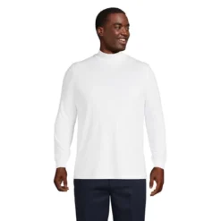 Lands' End Men's Super Soft Supima Mock Turtleneck -Clothing store GUEST dd40c4c8 60e0 4486 8da8 f90c25aaf1cb