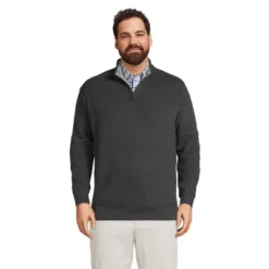 Lands' End Men's Bedford Rib Quarter Zip Sweater -Clothing store GUEST de55237e 7835 40c6 941a b5f9fb36028b