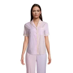Lands' End Women's Short Sleeve Cotton Poplin Pajama Shirt -Clothing store GUEST e06c4b81 d235 405d 9aa5 a41dceb30de4