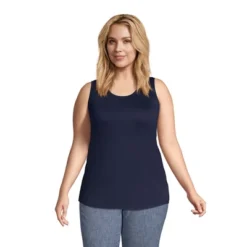 Lands' End Women's Supima Cotton Scoop Neck Tunic Tank Top -Clothing store GUEST e078f795 8658 4872 8b05 4a4bf8eb2d5b