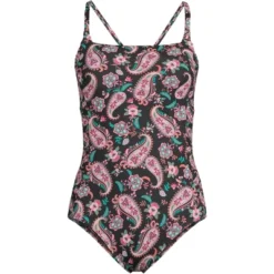 Lands' End Women's Chlorine Resistant Smocked Square Neck One Piece Swimsuit With Adjustable Straps -Clothing store GUEST e233bc25 4241 4078 a47b 1e4a48a860b4