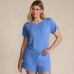 Lands' End Women's Cooling 2 Piece Pajama Set - Short Sleeve Tee And Shorts -Clothing store GUEST e2c4b5a9 4898 47e5 be43 e4724d4ae8ae