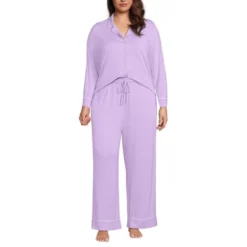 Lands' End Women's Cooling 2 Piece Pajama Set - Long Sleeve Top And Pants -Clothing store GUEST e3e058bf 746d 42d6 ba53 08d2b7c821a1