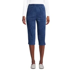 Lands' End Women's Sport Knit High Rise Elastic Waist Pull On Capri Pants -Clothing store GUEST e4896aa3 ec20 4b39 be32 a2378dcb0caa