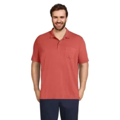 Lands' End Men's Short Sleeve Slub Pocket Polo -Clothing store GUEST e54d2ea4 6383 4e69 a9fe 3c398e98826c