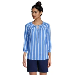 Lands' End Women's 3/4 Sleeve Peasant Tunic -Clothing store GUEST e5550411 f44c 401f 8039 929d7884a4e9