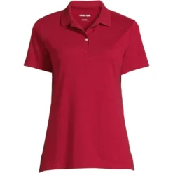 Lands' End School Uniform Women's Short Sleeve Feminine Fit Interlock Polo Shirt -Clothing store GUEST e6560bd4 ca45 4186 8af7 0b3854b01e1a