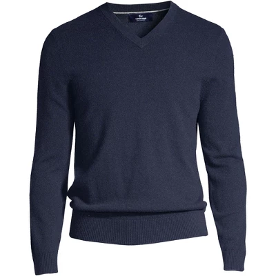 Lands' End Men's Fine Gauge Cashmere V-neck Sweater 7 Lands' End Men's Fine Gauge Cashmere V-neck Sweater - Image 7
