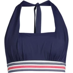 Lands' End Women's Chlorine Resistant Square Neck Halter Bikini Swimsuit Top -Clothing store GUEST e728d460 5e62 40ef 86b2 adb20ff1878a