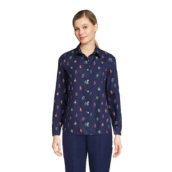 Lands' End Women's Tall No Iron Supima Cotton Long Sleeve Shirt -Clothing store GUEST e72f2d6c 43a2 494a 91b2 7e6382232a0c