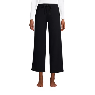 Lands' End Women's Lounge Mid Rise Wide Leg Crop Pajama Pants 6 Lands' End Women's Lounge Mid Rise Wide Leg Crop Pajama Pants - Image 6