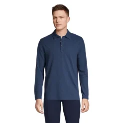 Lands' End Men's Long Sleeve Coolmax Mesh Polo -Clothing store GUEST e88c5551 8fb6 407d 9c13 b5b5f468a59e