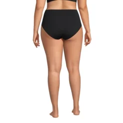 Lands' End Women's Chlorine Resistant High Leg High Waisted Bikini Swim Bottoms