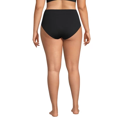 Lands' End Women's Chlorine Resistant High Leg High Waisted Bikini Swim Bottoms 1 Lands' End Women's Chlorine Resistant High Leg High Waisted Bikini Swim Bottoms