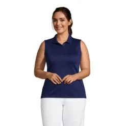 Lands' End Women's Sleeveless Supima Cotton Polo Shirt -Clothing store GUEST eba94833 a448 4e9f b256 56abb58e5c21
