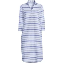 Lands' End Women's Supima Cotton 3/4 Sleeve Polo Dress -Clothing store GUEST ec66954f 71a4 470f 84c7 cea6a771e9bb