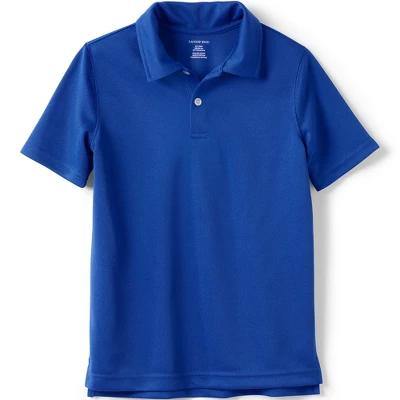 Lands' End Boys Short Sleeve Poly Pique Polo Shirt 5 Lands' End Boys Short Sleeve Poly Pique Polo Shirt - Image 5