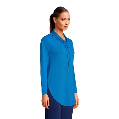 Lands' End Women's Power Performance Cowl Neck Top 2 Lands' End Women's Power Performance Cowl Neck Top - Image 2