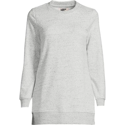 Lands' End Lands' End Women's Tall Serious Sweats Crewneck Long Sleeve Sweatshirt Tunic 3 Lands' End Lands' End Women's Tall Serious Sweats Crewneck Long Sleeve Sweatshirt Tunic - Image 3
