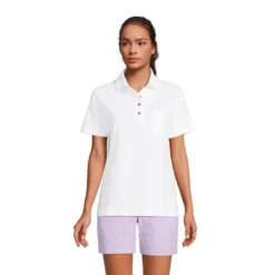 Lands' End Women's Short Sleeve Super T Polo -Clothing store GUEST edcadf3e 6a2c 4ca6 af32 beb9639bb367