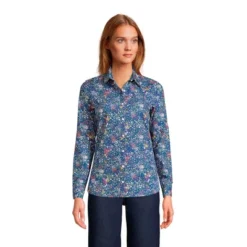 Lands' End Women's Tall No Iron Supima Cotton Long Sleeve Shirt -Clothing store GUEST efdf786a 2c51 4ac2 a0d7 6e1e491acb21