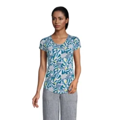 Lands' End Women's U-neck Jersey T-shirt -Clothing store GUEST f1624448 b65a 4c1b ac95 dfa35093615f