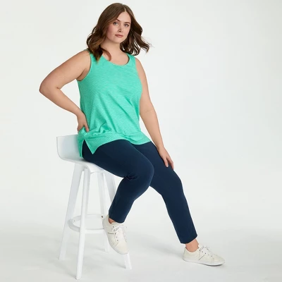 Lands' End Women's Slub Jersey Swing Tunic Tank 2 Lands' End Women's Slub Jersey Swing Tunic Tank - Image 2