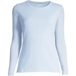 Lands' End Women's Tall All Cotton Long Sleeve Crewneck T-Shirt -Clothing store GUEST f2ef5cf3 c975 4fe2 8de3 fdefe1df8b20