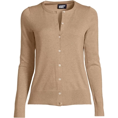 Lands' End Women's Fine Gauge Cotton Cardigan Sweater 5 Lands' End Women's Fine Gauge Cotton Cardigan Sweater - Image 5