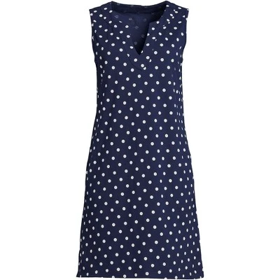 Lands' End Women's Cotton Jersey Sleeveless Swim Cover-up Dress 4 Lands' End Women's Cotton Jersey Sleeveless Swim Cover-up Dress - Image 4