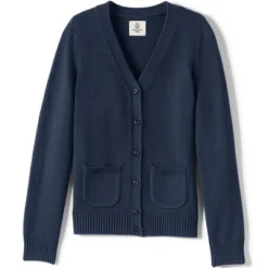 Lands' End School Uniform Girls Cotton Modal Button Front Cardigan Sweater -Clothing store GUEST f3f64ad2 1fe4 481f 92a2 a613d0651a85