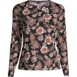 Lands' End Women's Long Crew Neck Long Sleeve Rash Guard UPF 50 Sun Protection Modest Swim Tee -Clothing store GUEST f499289b 7497 4a0a 8bac da715ef0818c