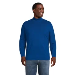 Lands' End Men's Super-T Mock Turtleneck -Clothing store GUEST f4a326a2 cf11 4a3e be61 f07c4d07747f