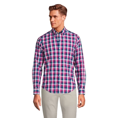 Lands' End Men's Traditional Fit Essential Lightweight Poplin Shirt 7 Lands' End Men's Traditional Fit Essential Lightweight Poplin Shirt - Image 7