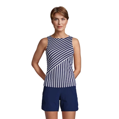 Lands' End Women's High Neck UPF 50 Modest Tankini Top Swimsuit 2 Lands' End Women's High Neck UPF 50 Modest Tankini Top Swimsuit - Image 2