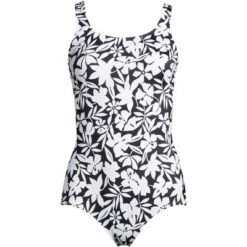 Lands' End Women's Long Chlorine Resistant Scoop Neck Soft Cup Tugless Sporty One Piece Swimsuit -Clothing store GUEST f5a5c1b2 1cca 42a2 b0f1 e12f3559dc95