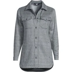 Lands' End Women's Sweater Fleece Long Shirt Jacket Shacket -Clothing store GUEST f68c357d ad36 4b61 b02f 79f86c776289