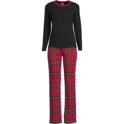 Lands' End Women's Tall Knit Pajama Set Long Sleeve T-Shirt And Pants -Clothing store GUEST f6d909c1 3e6e 4d83 864b 513ce8870a19