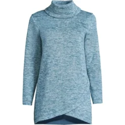 Lands' End Women's Tall Sweater Fleece Tunic Cowl Neck Pullover -Clothing store GUEST f70a2219 2f8f 4cd5 bccb eb2298b44c22